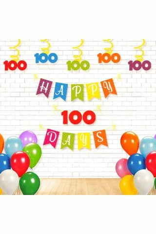 100 Days Birthday Celebration Swirls Kit (Pack of 26 pcs)