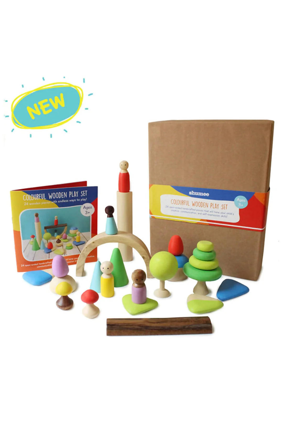 24 Pieces Play Set With Peg Dolls