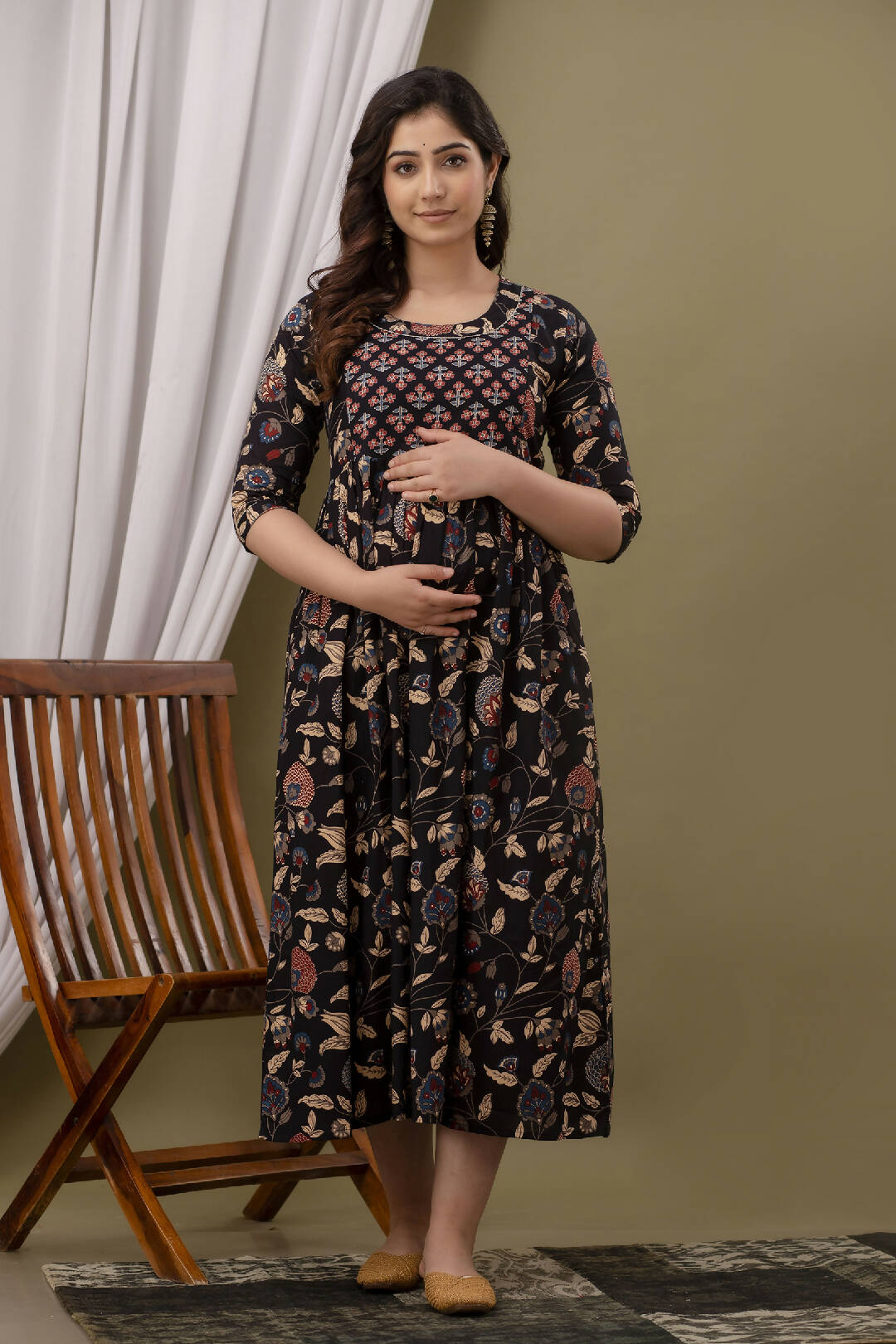 Chic Rainbow Maternity Feeding Kurti