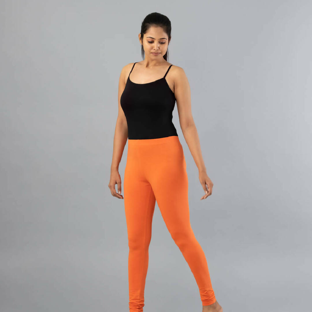 MyCybele Light Orange Churidar Leggings