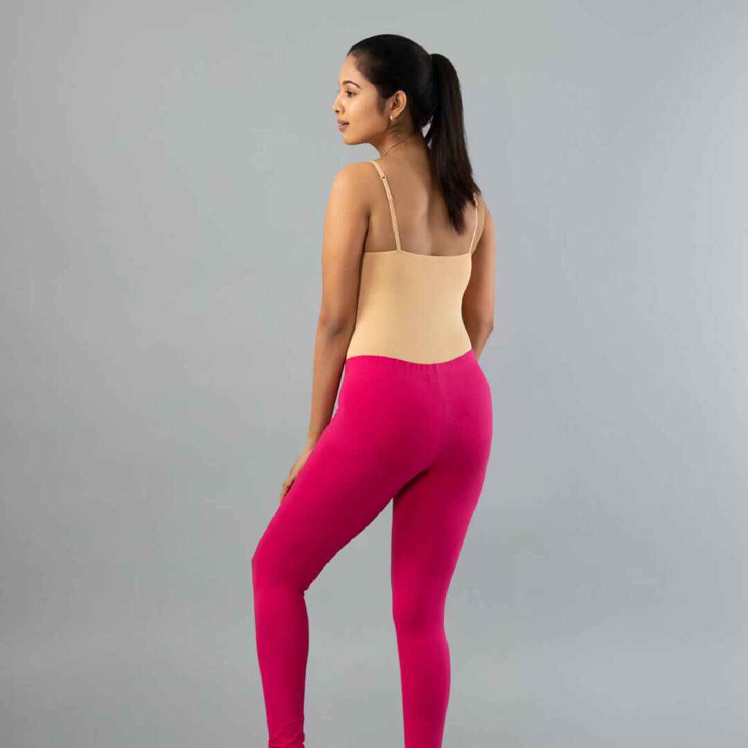 MyCybele Fuchsia Cotton Churidar Leggings