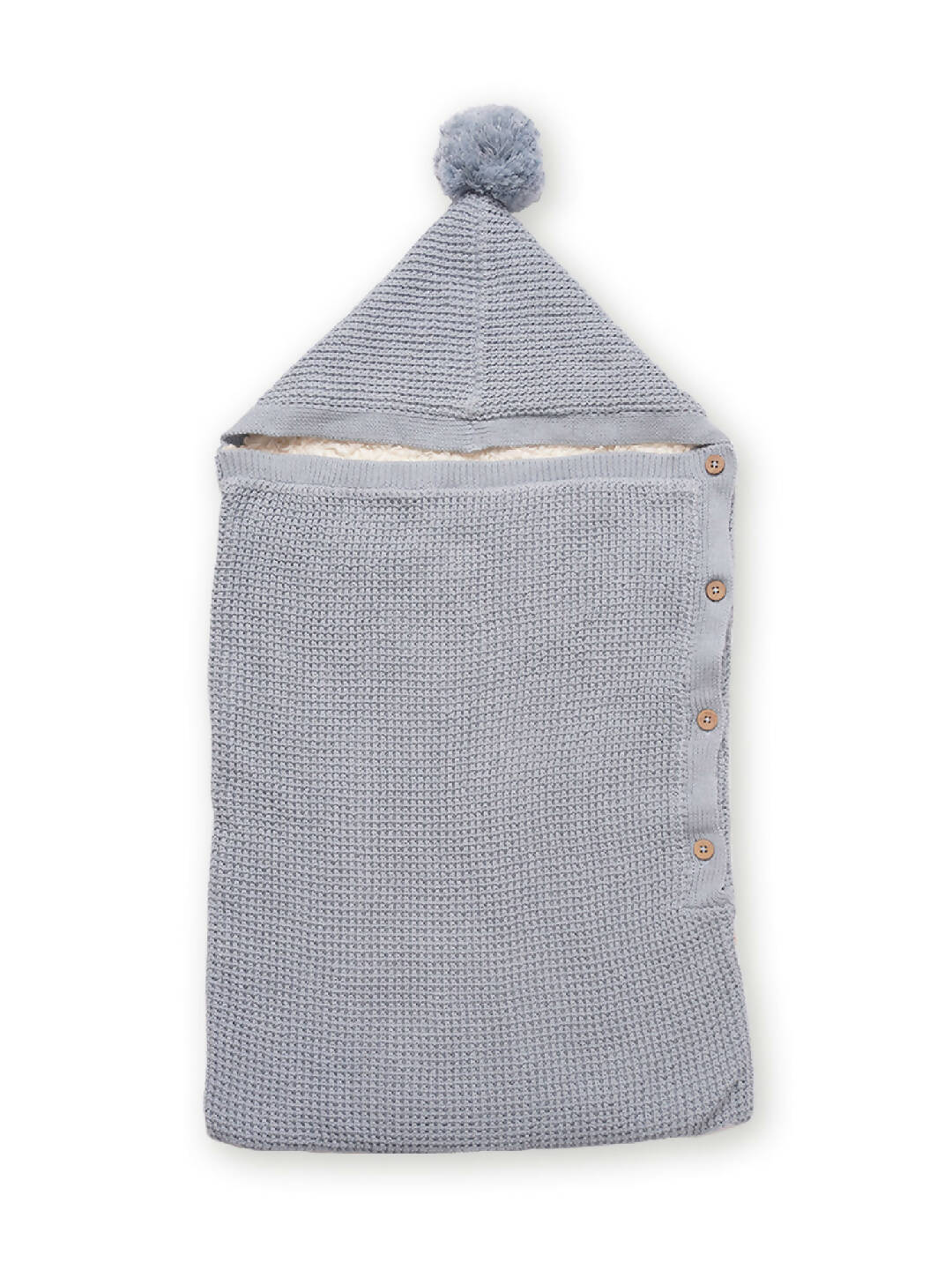 Grey Organic Cotton Cocoon Blanket for Babies