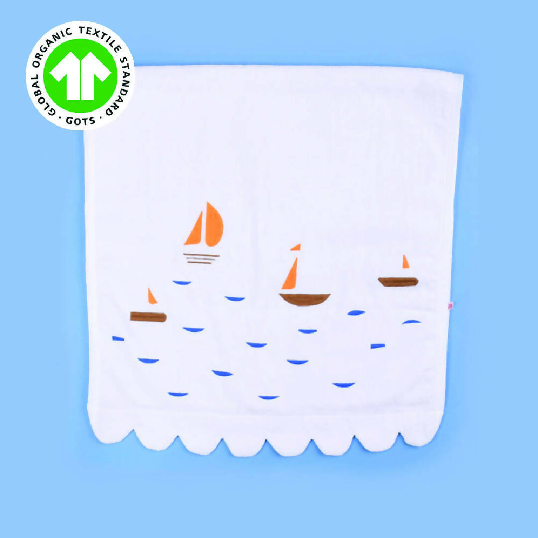 Greendigo Organic Cotton Unisex Baby Bath Towels for baby boys and baby girls