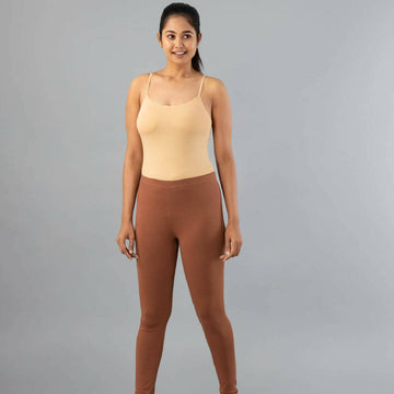 MyCybele Coco Brown Churidar Leggings