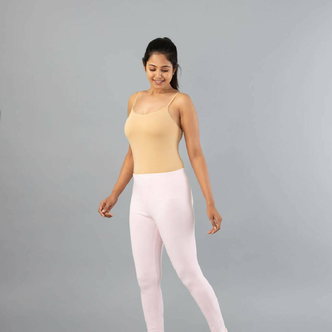 MyCybele Baby Pink Cotton Churidar Leggings