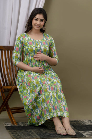 Pistachio Paradise Cotton Feeding Kurti