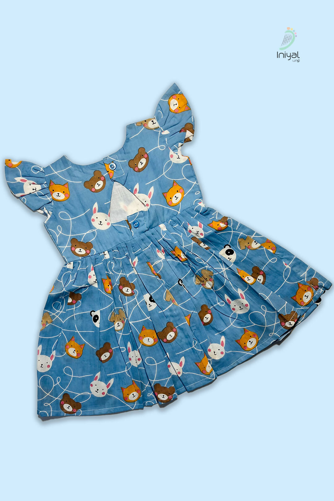 BLUE TEDDY HUGS FROCK