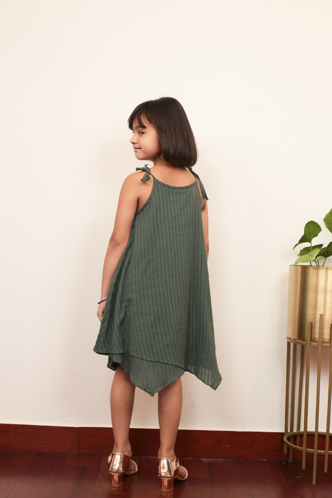 Green Sea Weed Girls Frock