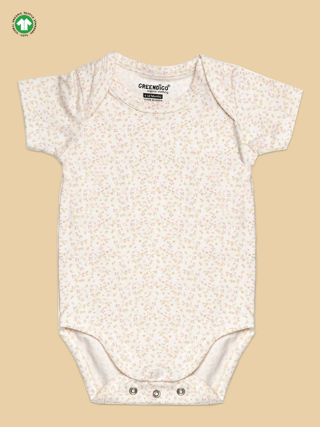 Cream Organic Cotton Baby Bodysuit