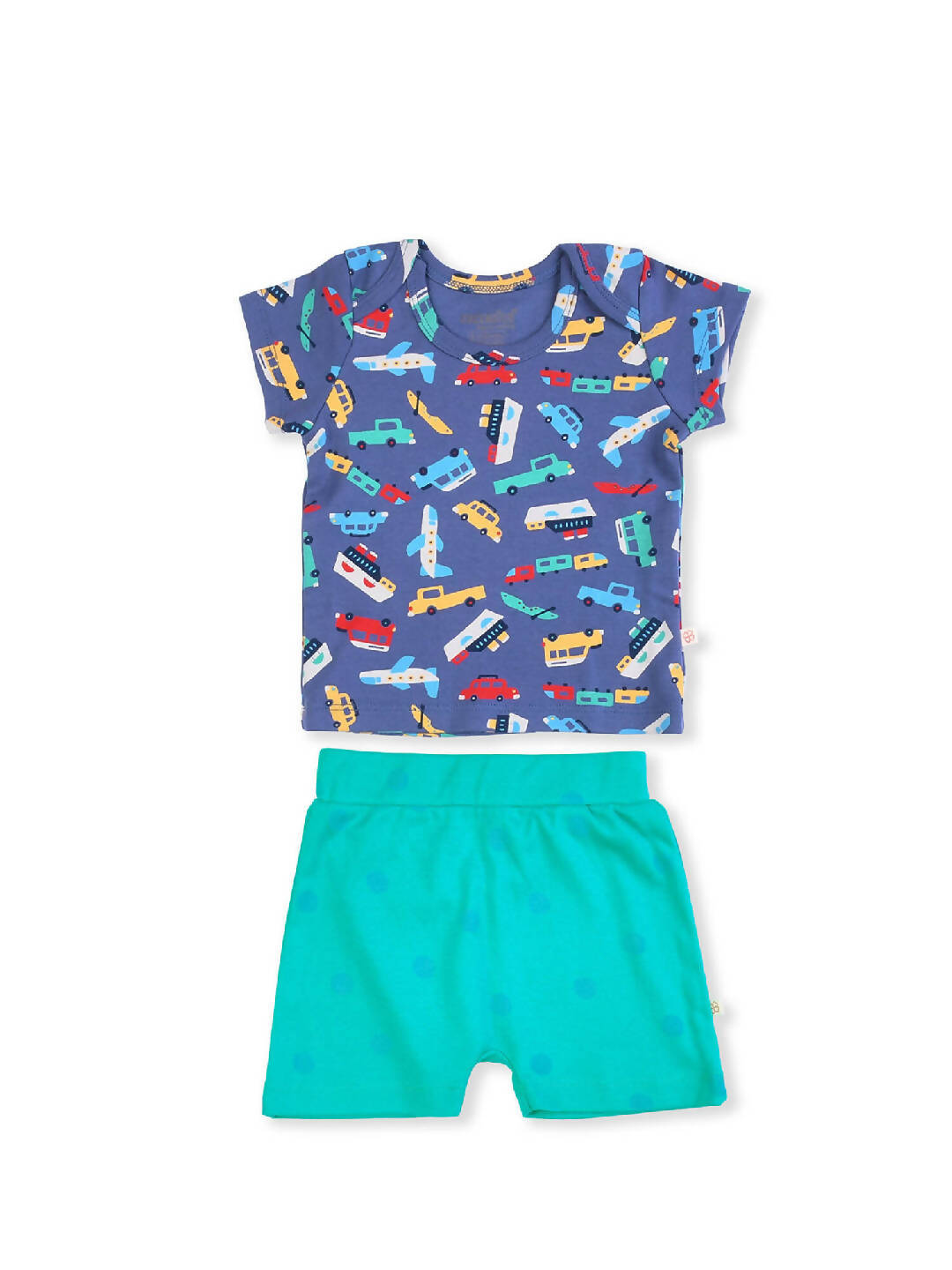 Pacific Green Organic Cotton T-shirt and Shorts Set for Baby