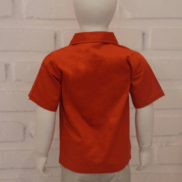 Lava Red embroidered shirt