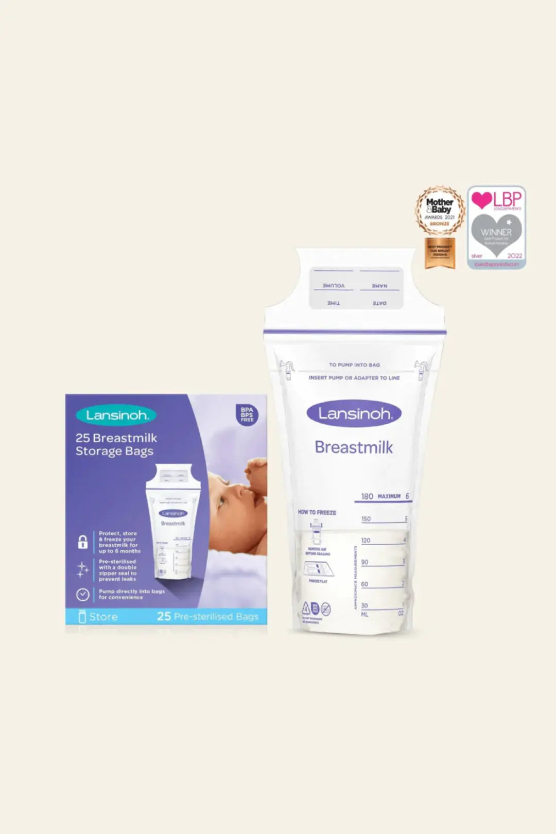 Lansinoh Breastmilk Storage Bags - 25ct