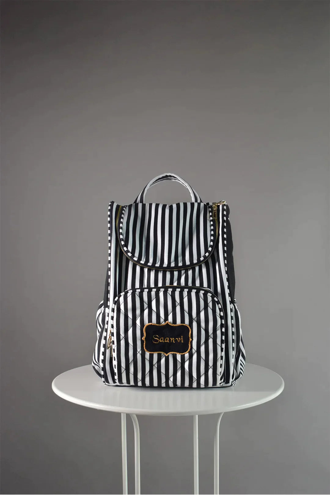 Mono Stripe Diaper Backpack