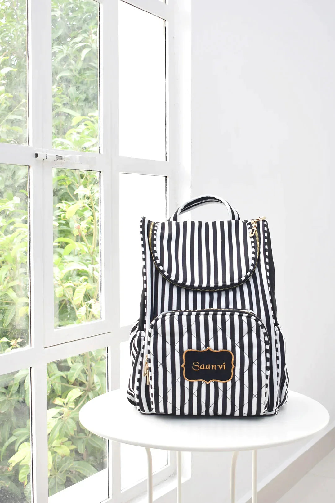 Mono Stripe Diaper Backpack