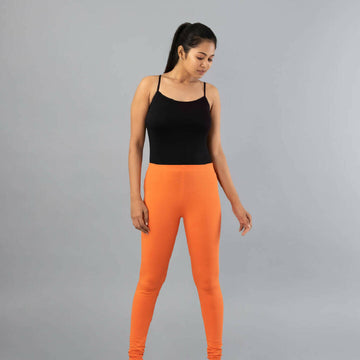 MyCybele Light Orange Churidar Leggings