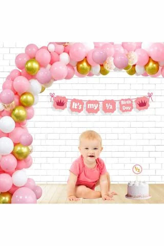 Pink Half Birthday Arch Kit (Pack of 52 pcs)