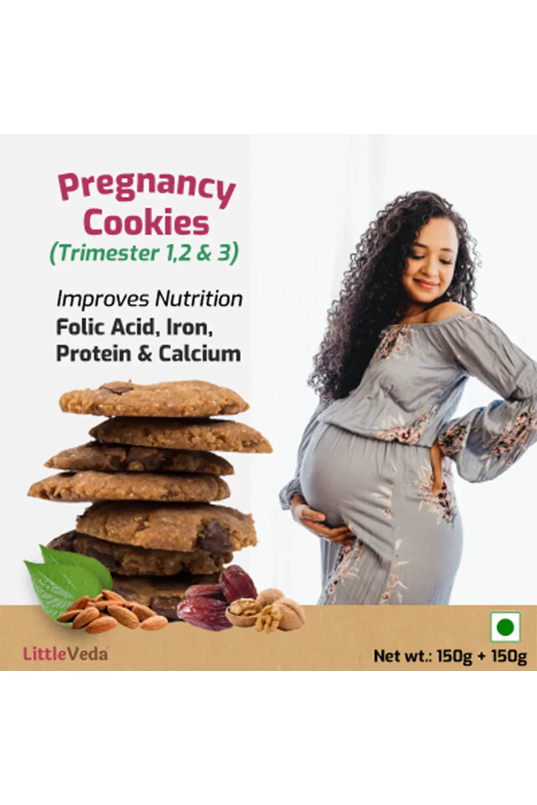 Pregnancy Cookies - Trimester 1&2 (150g+150g) - Lemon Almond