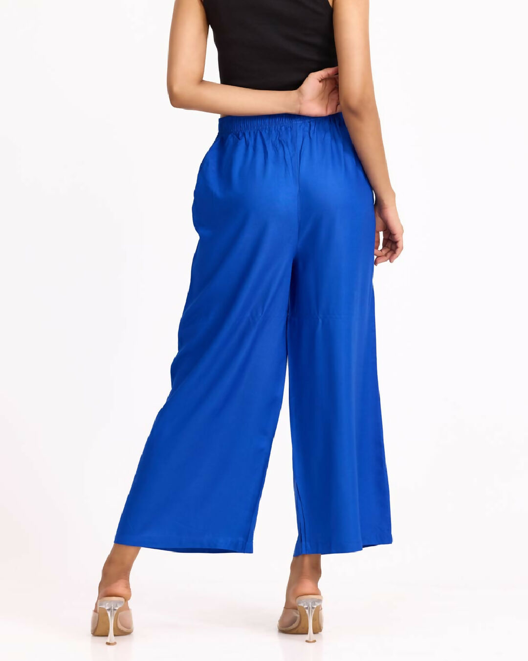 MyCybele Women Royal Blue Palazzos