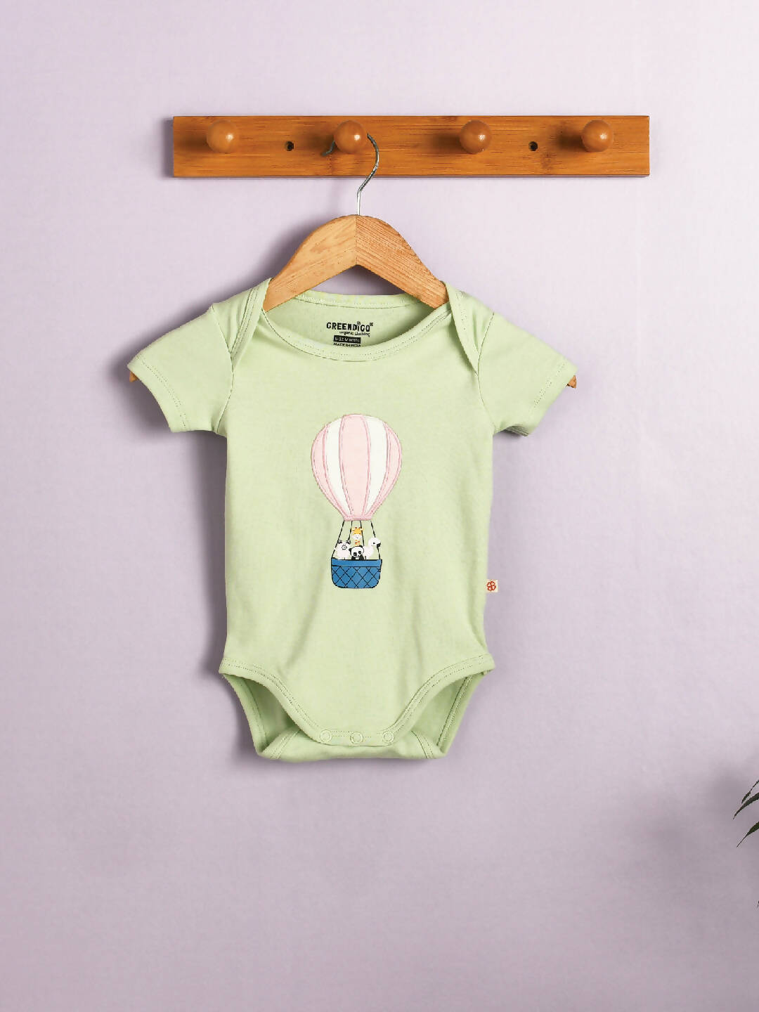 Pastel Green Organic Cotton Infant Baby Bodysuit