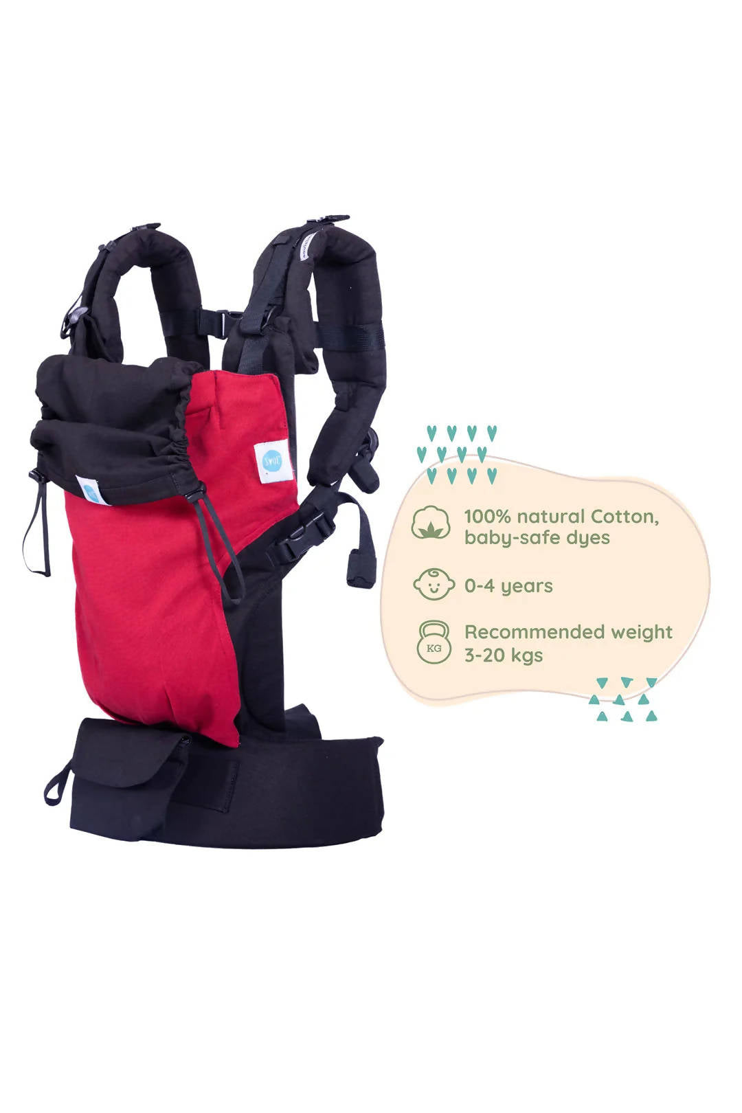 Ruby Cotton Soild Aseema Baby Carrier