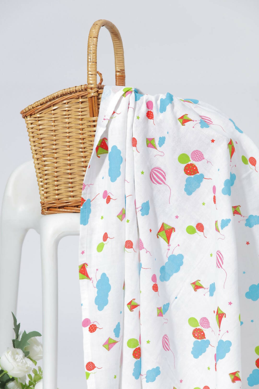 Joyful Colors Printed Organic Muslin Swaddle