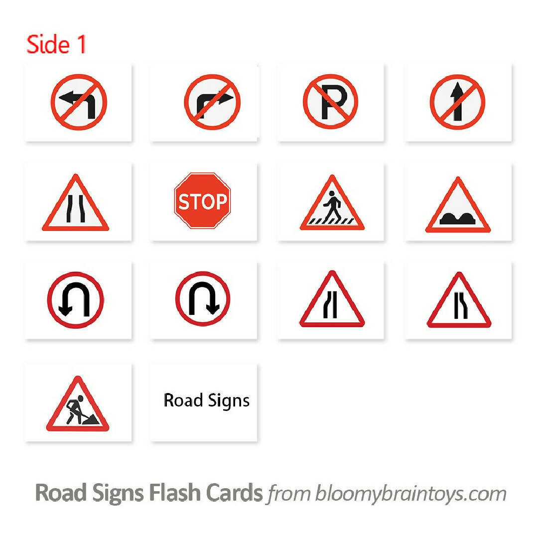 Road Signs Flash Cards