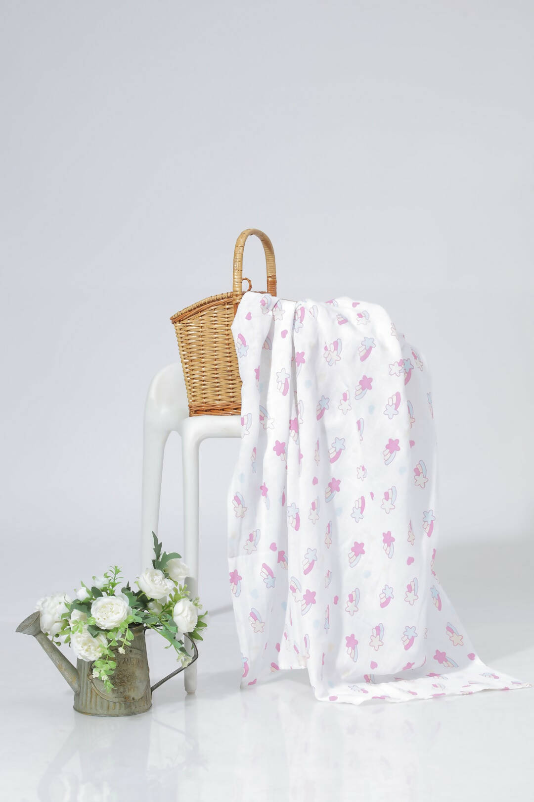 Shooting Stars Printed Organic Muslin Swaddle