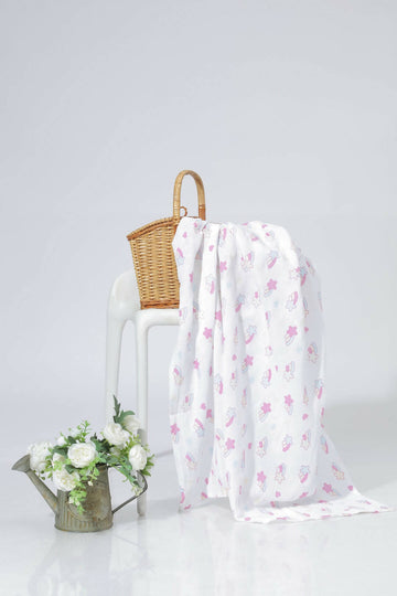 Shooting Stars Printed Organic Muslin Swaddle