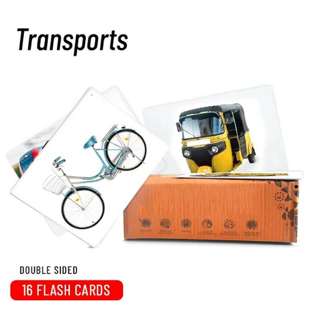 Transports - Baby Flash Cards - 16 Cards