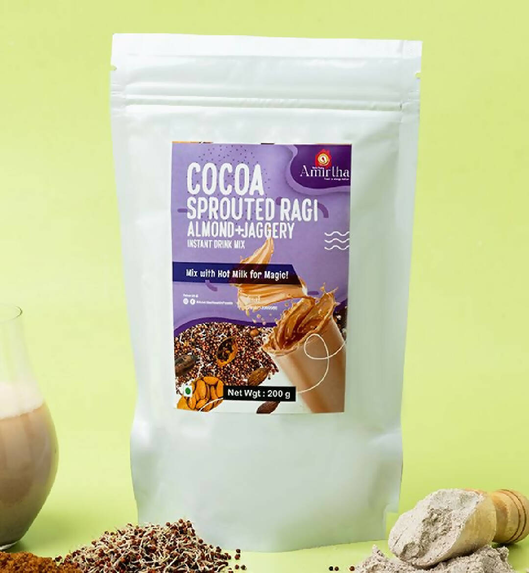 Cocoa Sprouted Ragi Almond + Jaggery