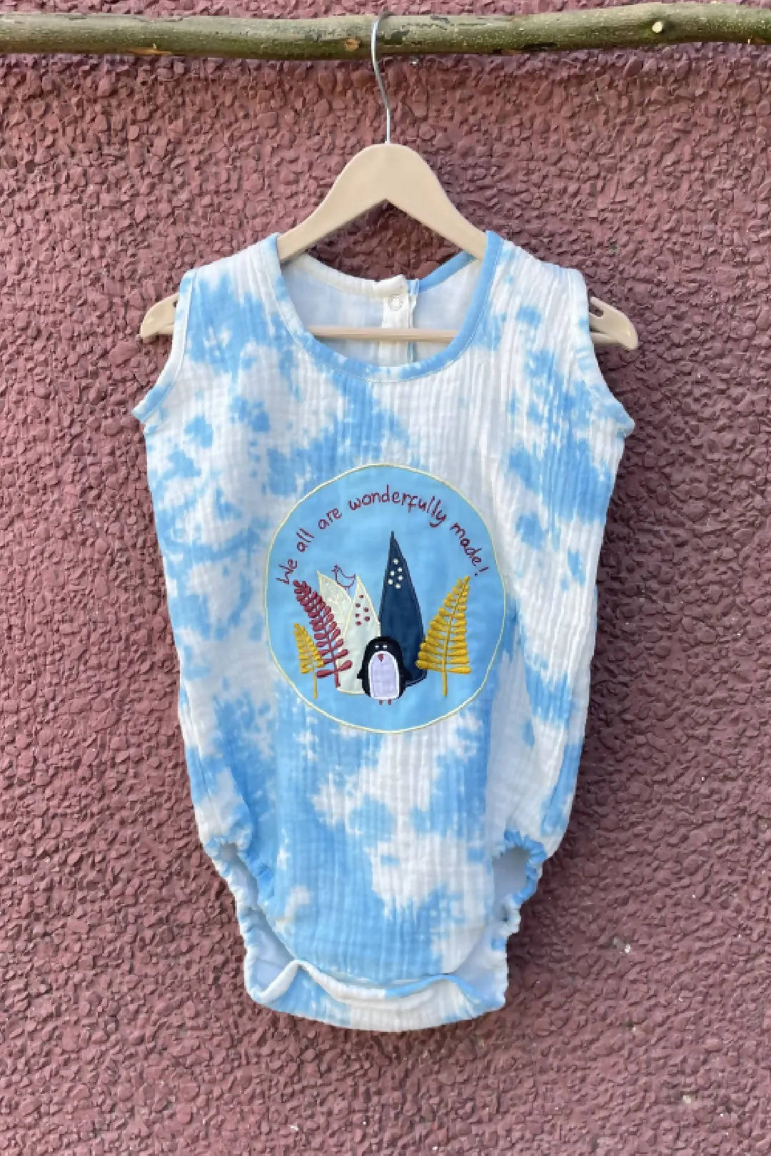 Tie-Dye Penguin Romper