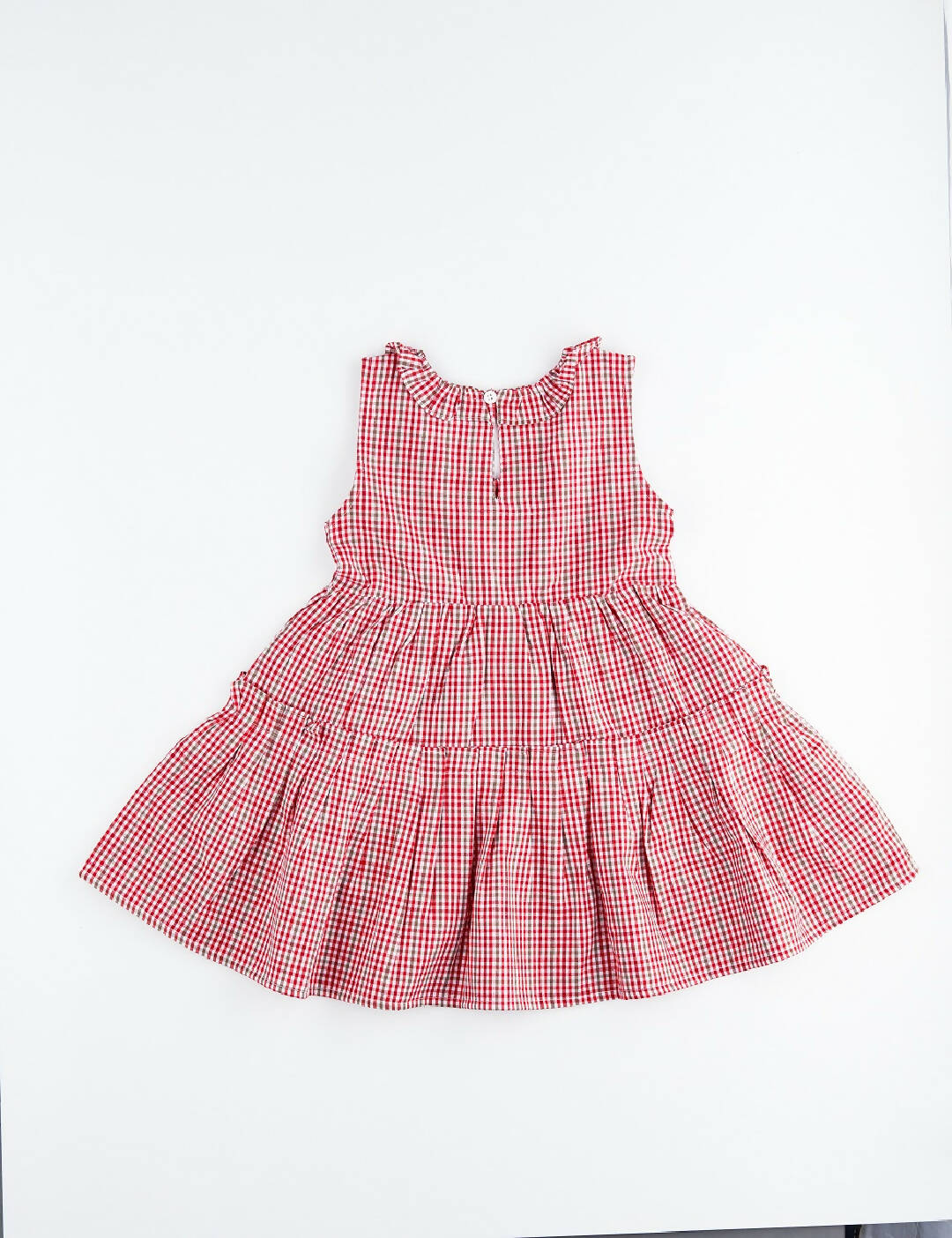 Gingham Dress-Red