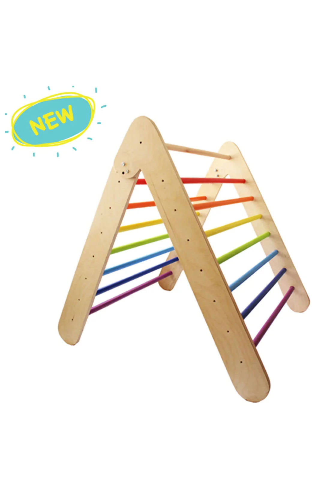 Wooden Rainbow Pikler Triangle