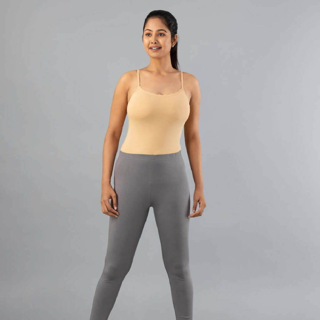 MyCybele Grey Graphite Churidar Leggings