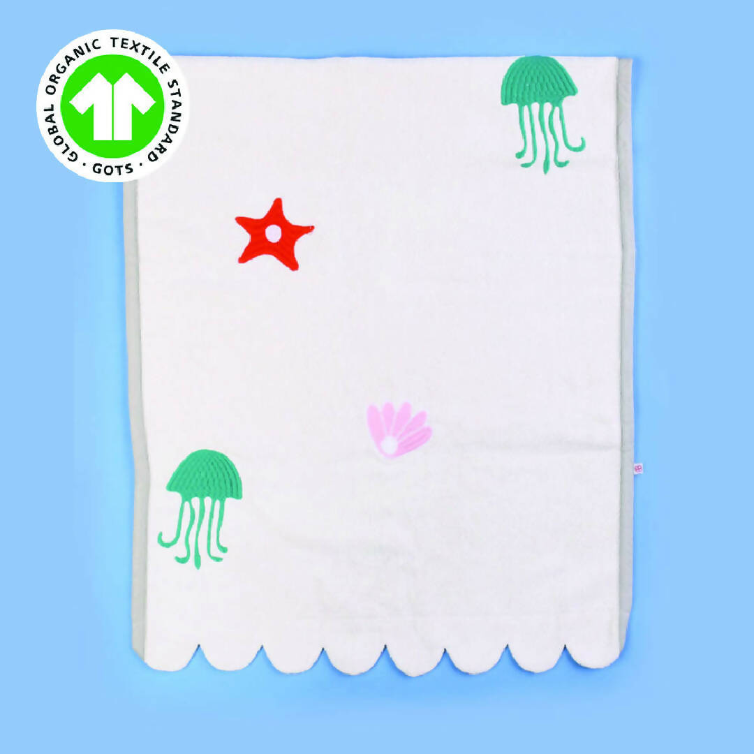 Greendigo Organic Cotton Unisex Baby Bath Towels for baby boys and baby girls