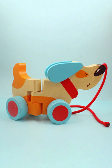 Bruno-The Dog - A Wooden Pull Along Toy