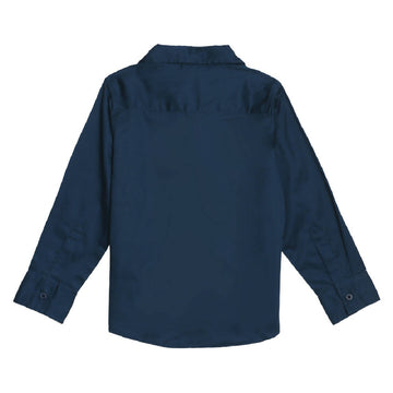 Tiny tucks shirt-blue