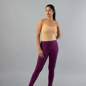 MyCybele Dark Violet Churidar Leggings