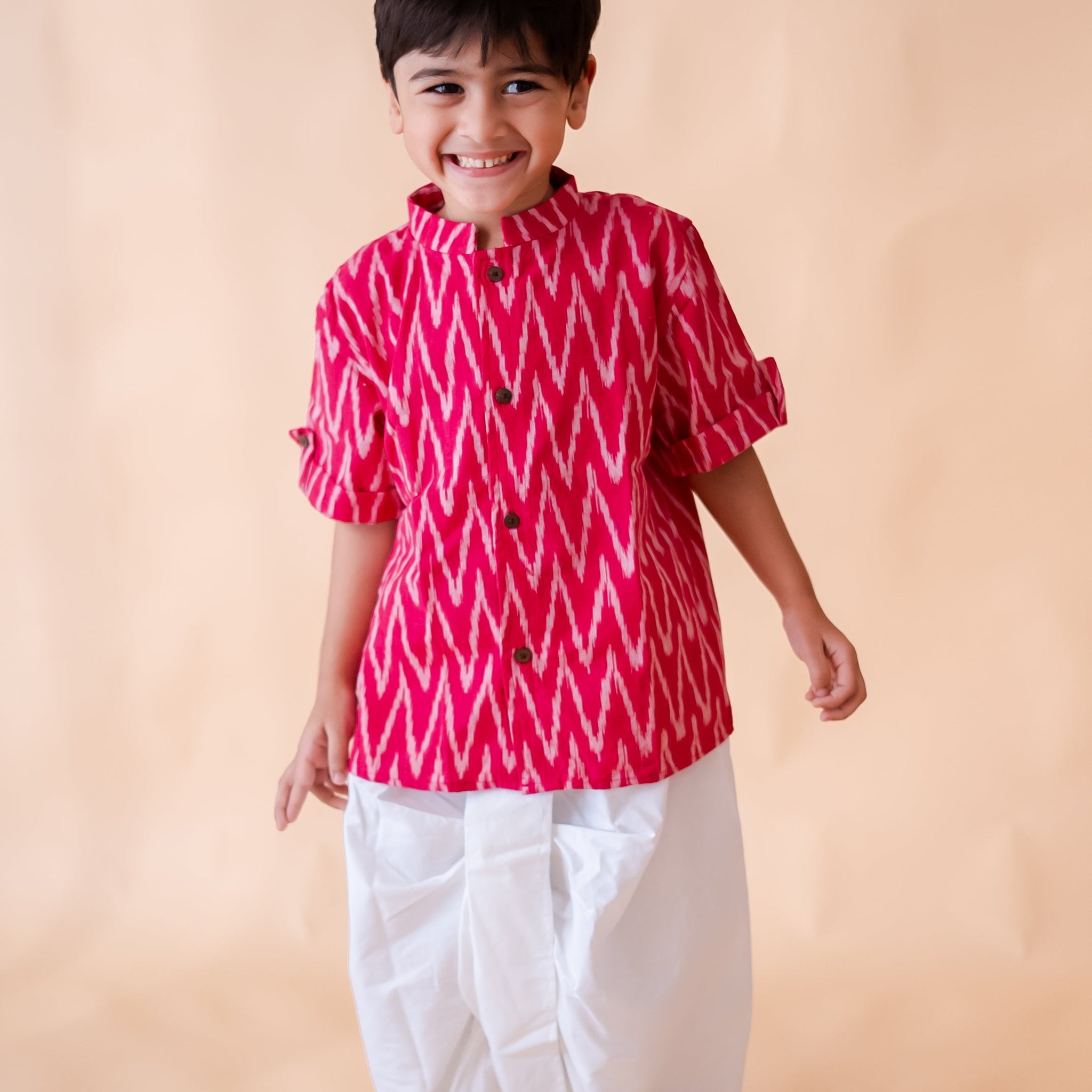 Klingaru Shirt - Pink in Ikat