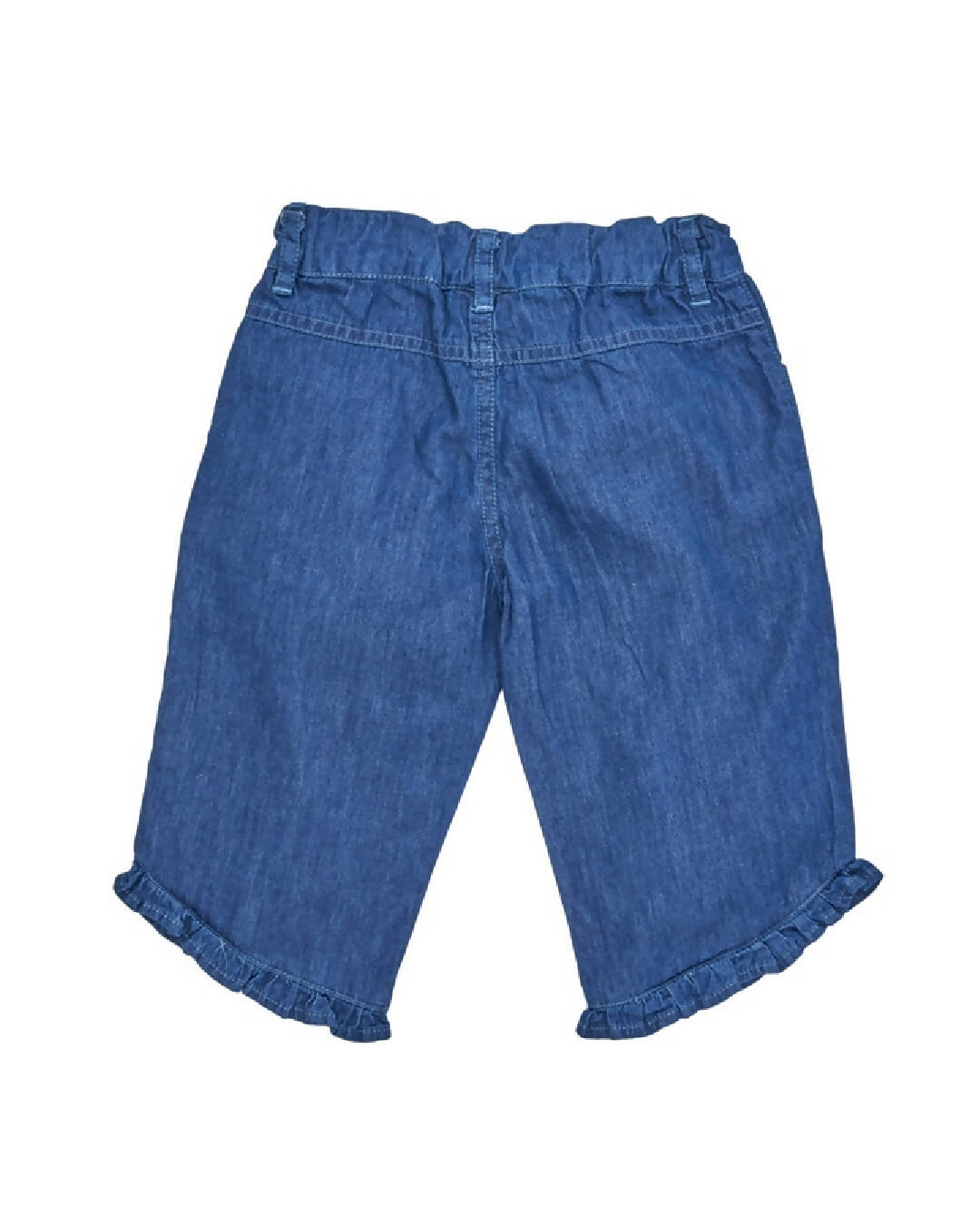 Denim Frilled Capri