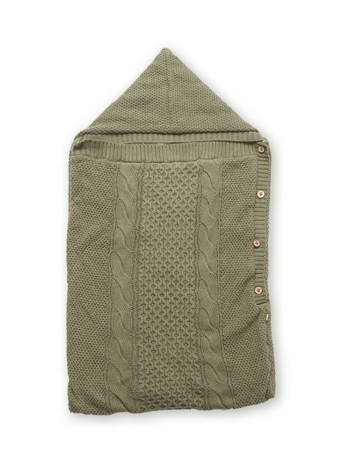 Olive Green Organic Cotton Cocoon Blanket for Babies