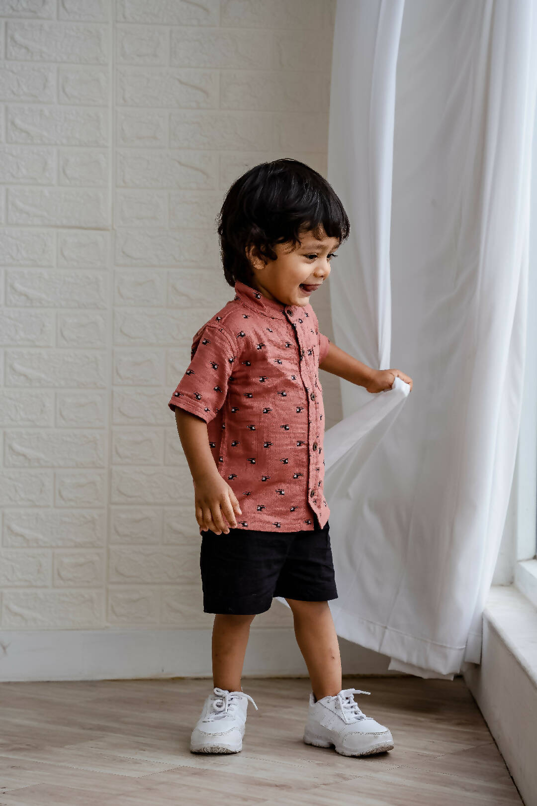 Rust Helicopter boys pure cotton shirt