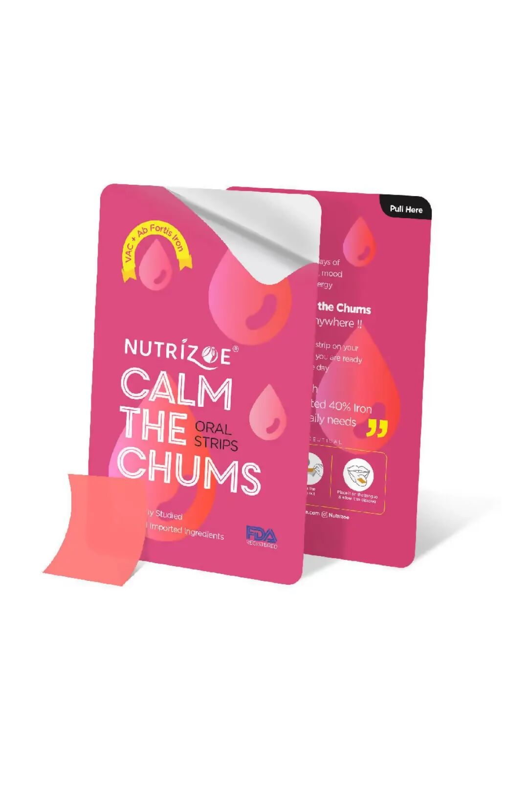 Period Pain Relief Oral Strips Calm The Chums (Pack of 30)